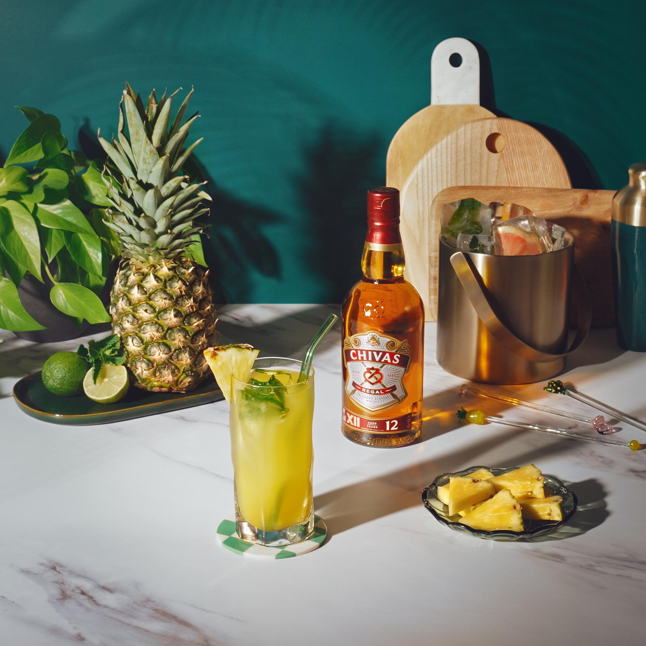 pineapple highball chivas regal low abv cocktail